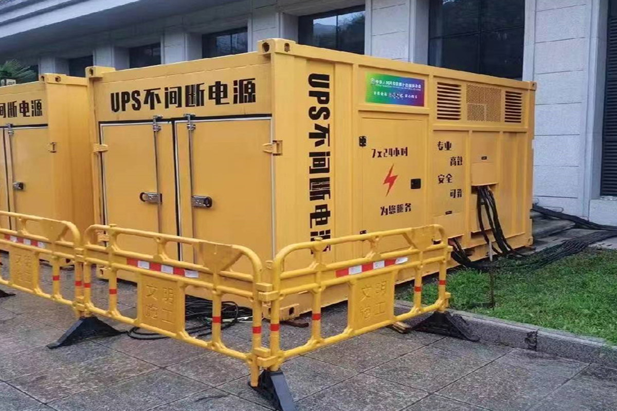 景东发电机租赁施工现场