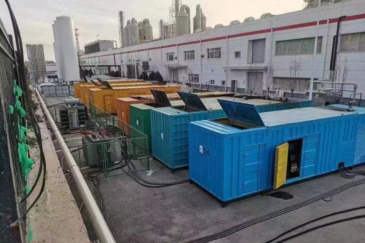 景东发电机租赁施工现场