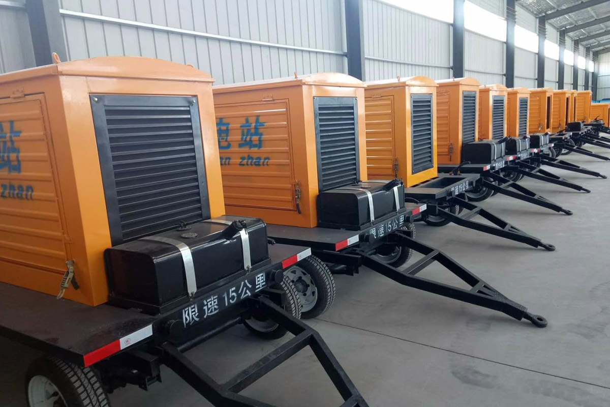 景东发电机租赁施工现场