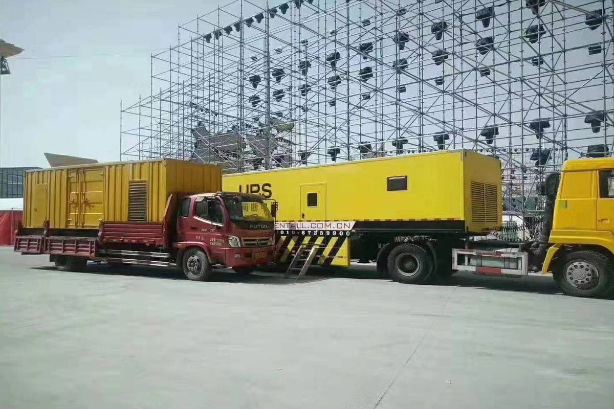 景东发电机租赁施工现场